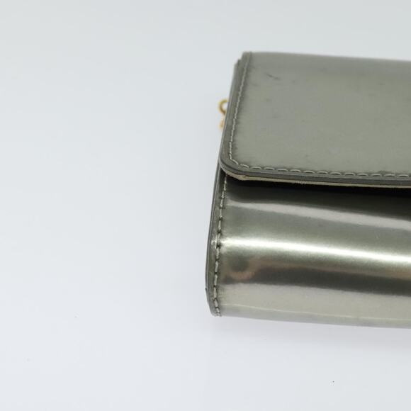 LOUIS VUITTON Vernis Pochette Louise PM Clutch Bag Silver - Picture 14 of 16